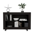 thumbnail image 1 of Depot E-Shop Lacey Console Table Cart, 5 Shelves, 4 Casters, Black Wengue, 1 of 6