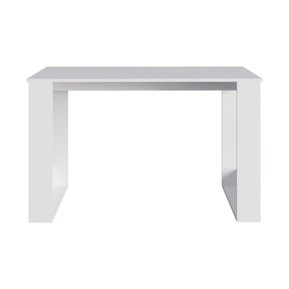 Depot E-Shop Melb Writing Desk with Ample Workstation and Sturdy Legs, White
