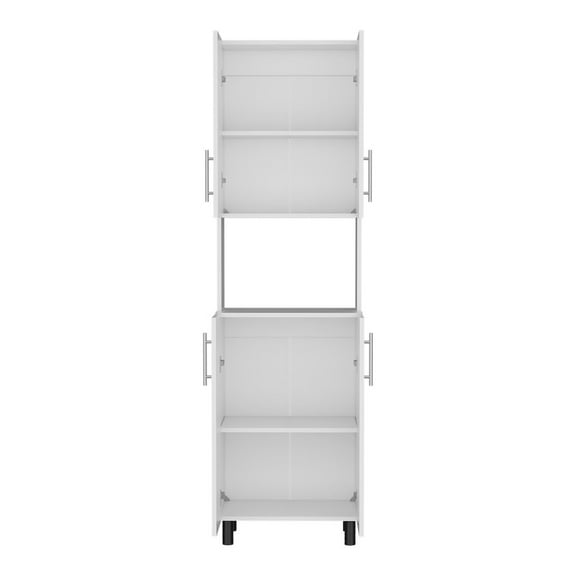 Depot E-Shop Olivet Kitchen Pantry, 4 Doors, 4 Shelves, White
