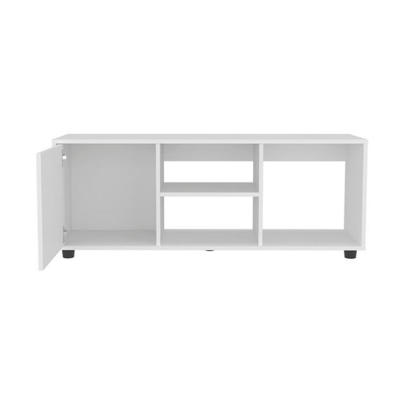 Depot E-Shop Penndel Tv Stand, 1 Door, 4 Shelves, 55" TV Capacity, Black Wengue