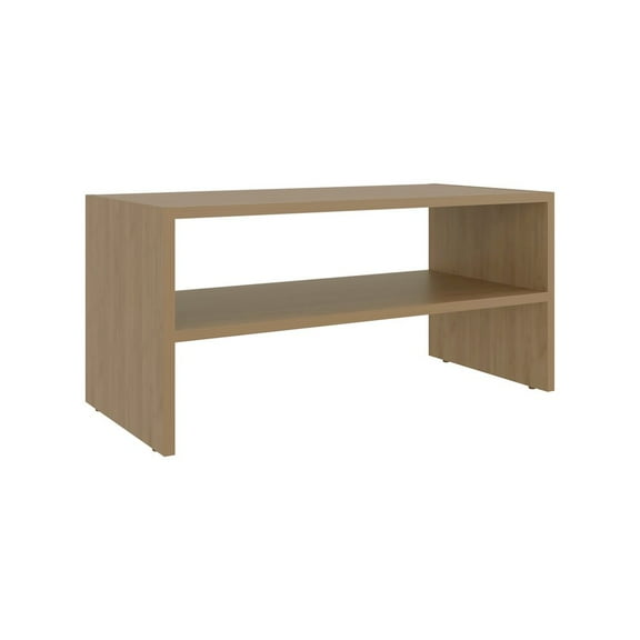 Depot E-Shop Sanford Modular Shoe Rack, 2 Shelves, Natural Oak