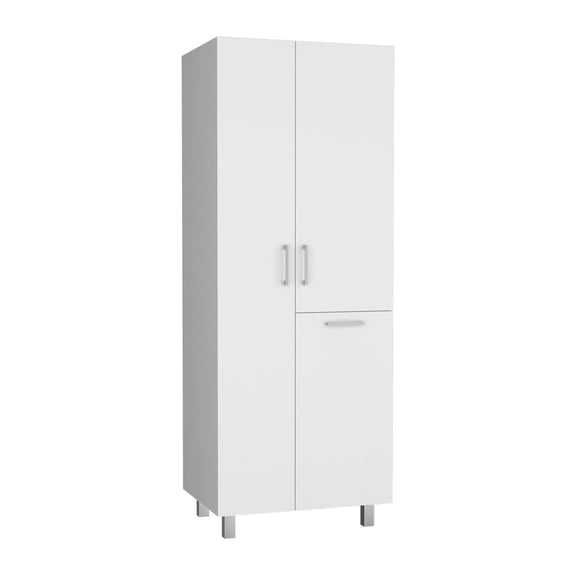 Depot E-Shop Scranton Storage Cabinet, 2 Doors, 1 Drawer, 3 Shelves, 4 Legs, White