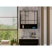 Depot E-Shop Tatacoa Mirror Cabinet Black Wengue