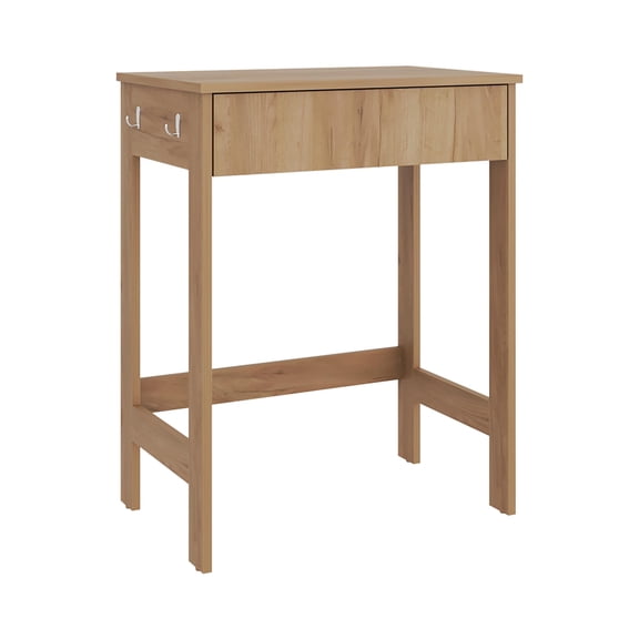 Yaak Desk 1 Drawer 4 Legs Light Oak Engineered Wood