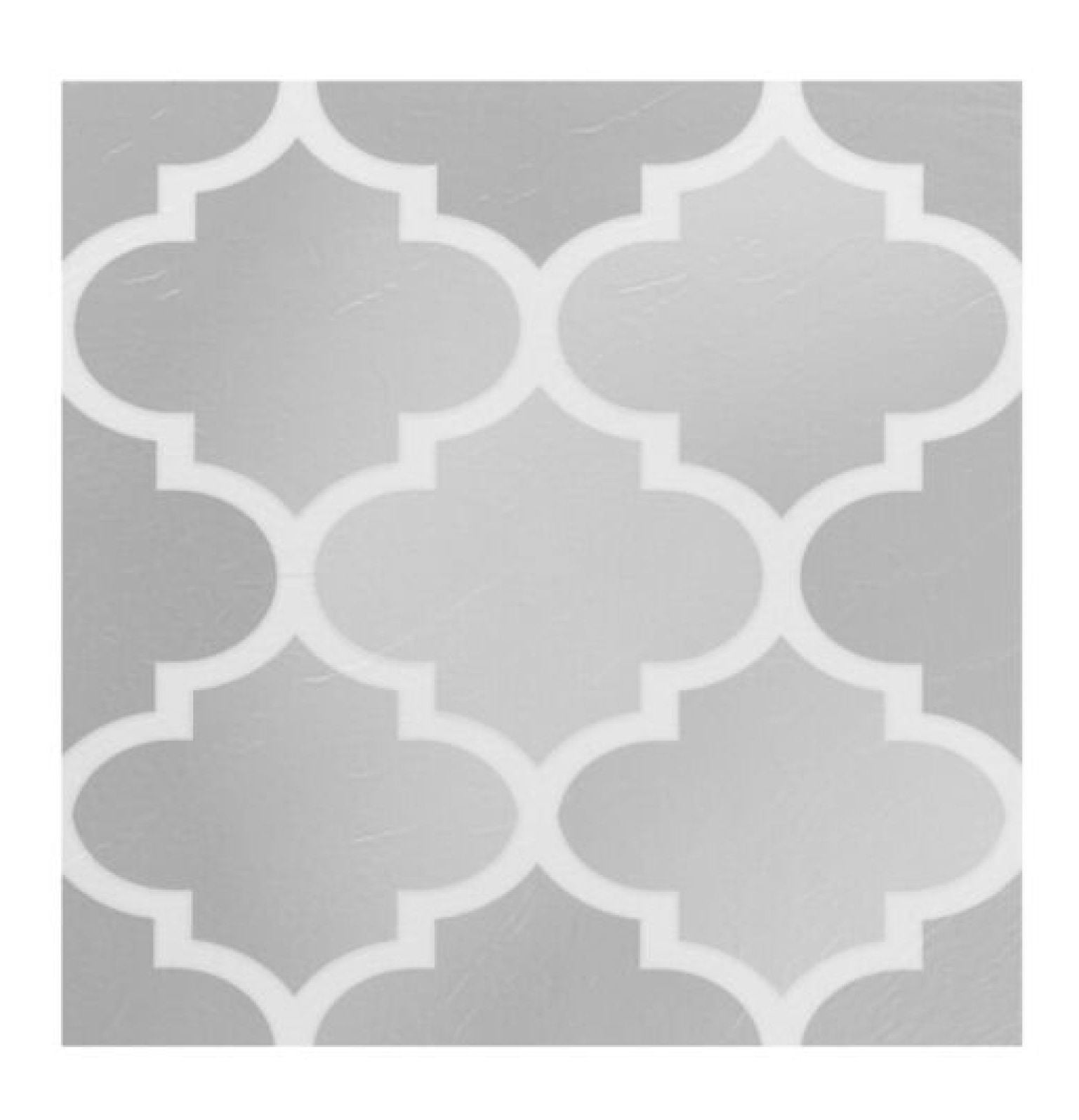 Arabesque Pattern Self-Adhesive Vinyl Floor Tiles, 12" x 12", 20 Tiles