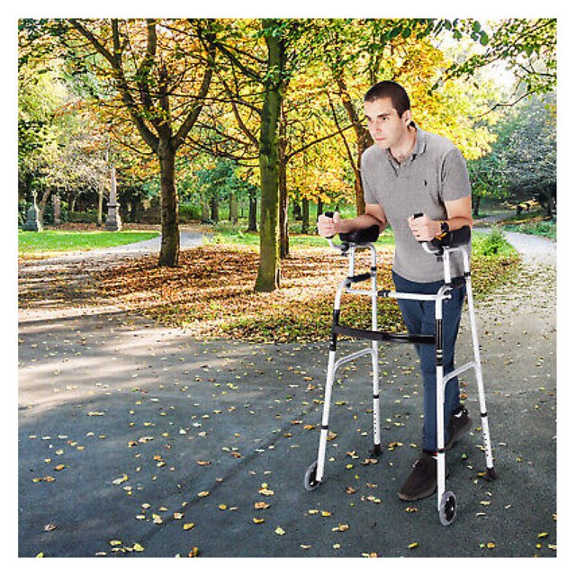 Depot Esh Folding Aluminum Alloy Wheel Walking Frame Adjustable W