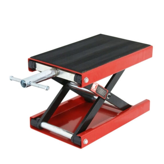 1100 Lbs Steel Scissor Jack ATV Motorcycle Lift – Wide Deck, Hand Crank, 1-Year Warranty