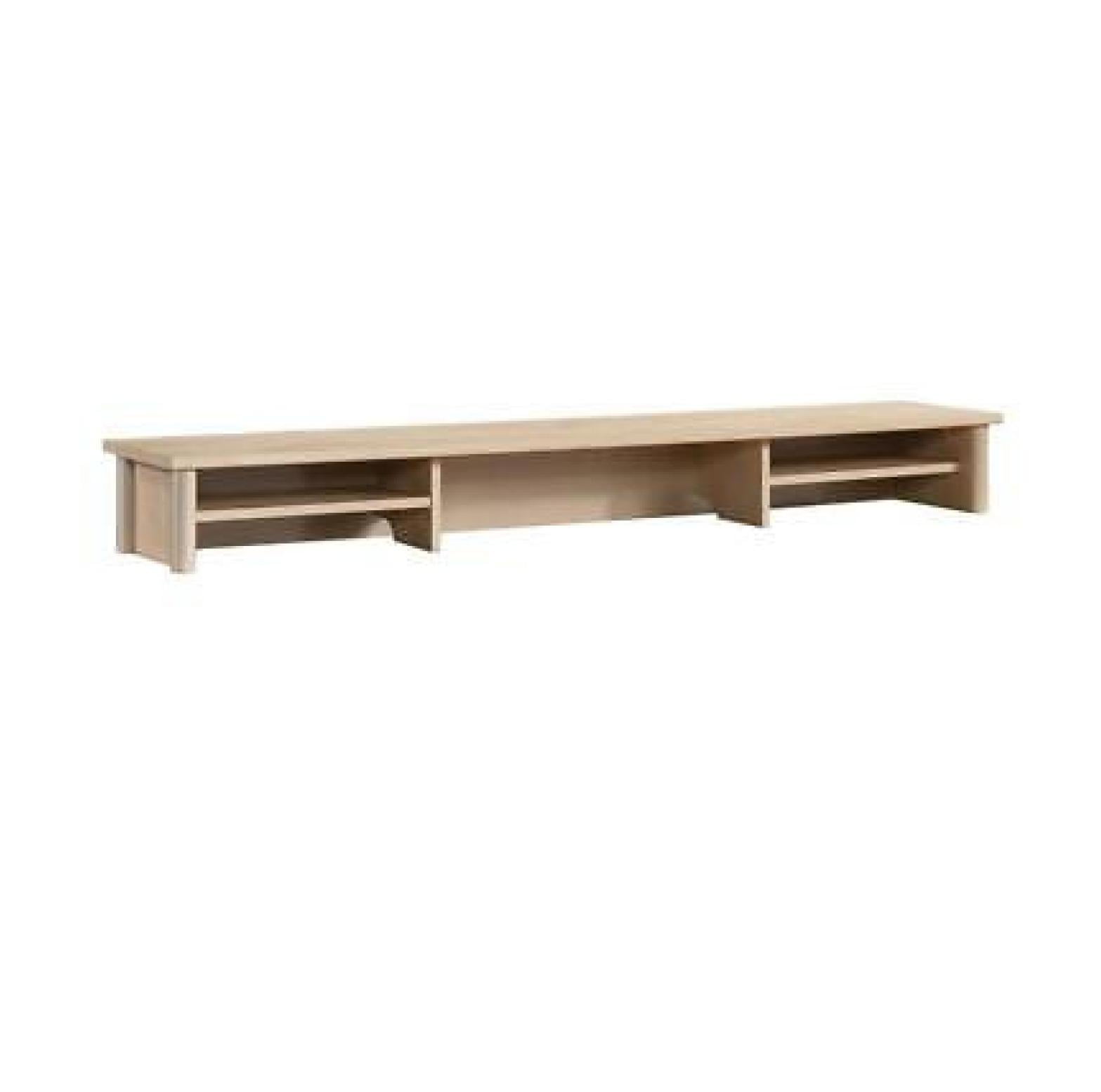 Natural Maple 60" Engineered Wood Desktop Hutch Organizer