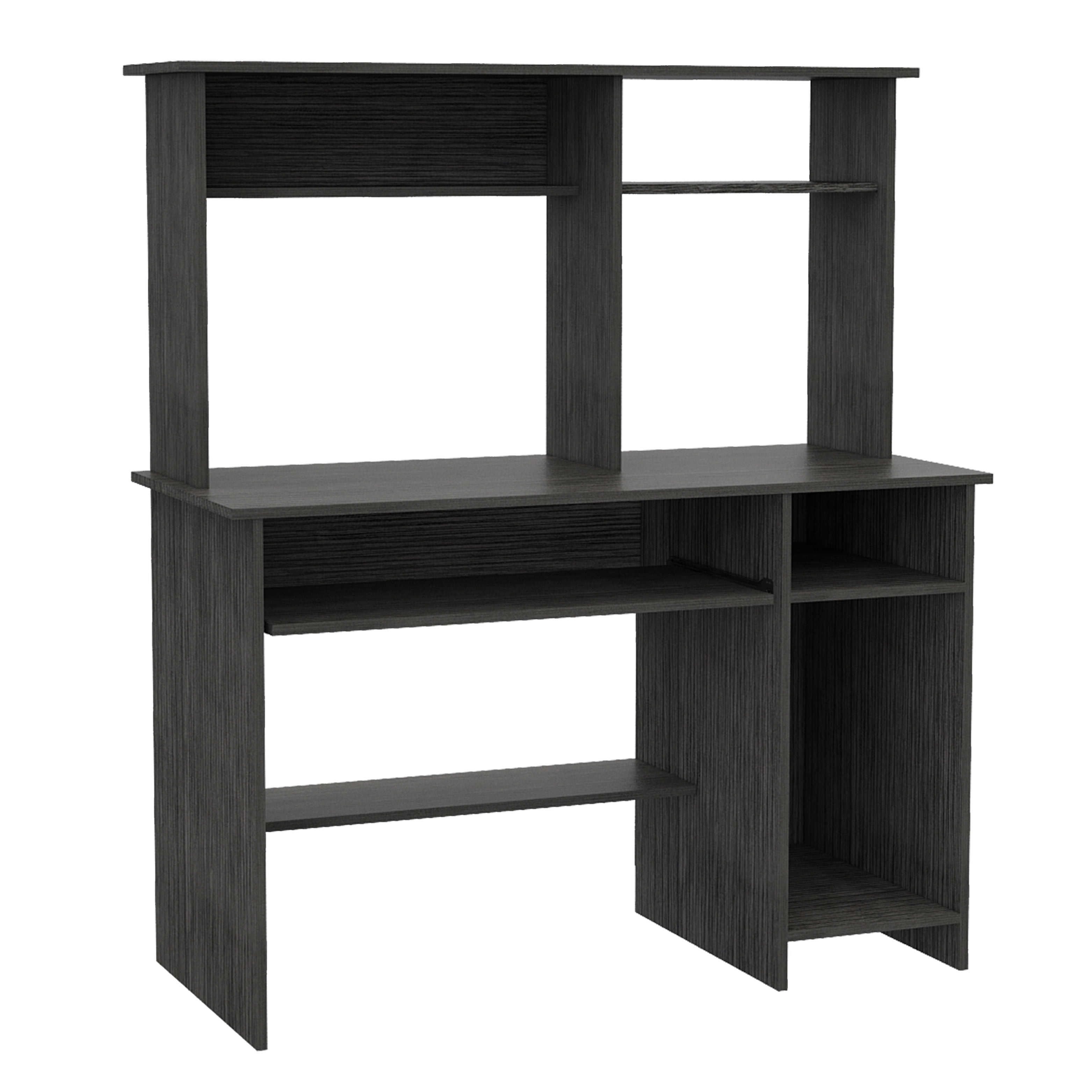 Depot Xalo 120 Computer Desk, Hutch Desk, Smoky Oak, Modern