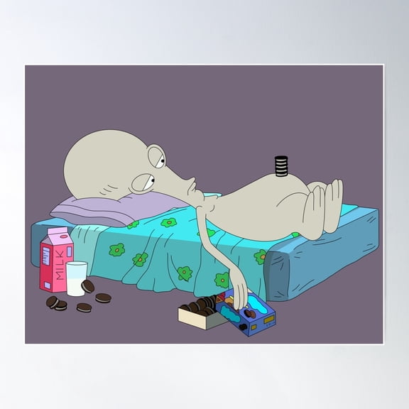 Depressed Roger Poster Wall Art, Modern Wall Decor For Living Room Bedroom, 12x18 UNFRAMED