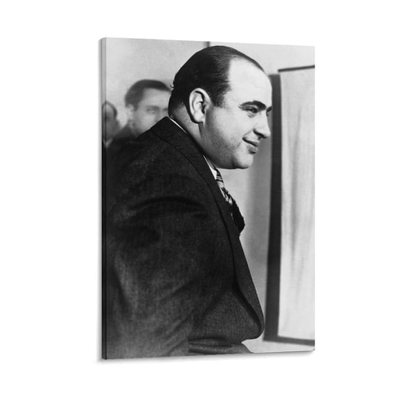 Depression-era Gangsters American Mafia Boss Al Capone Retro Poster Gifts Canvas Painting Poster Wall Art Decorative Picture Prints Modern Decor 12x18inch(30x45cm)