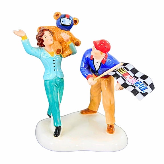 Department 56 Villages 3.50In A Day At The Races, Ceramic, Snow Village Racing 55279