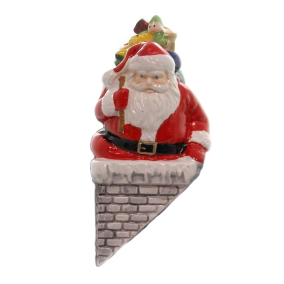 Dept 56 Accessory Down The Chimney He Goes Snow Santa Christmas Eve Ret 51586