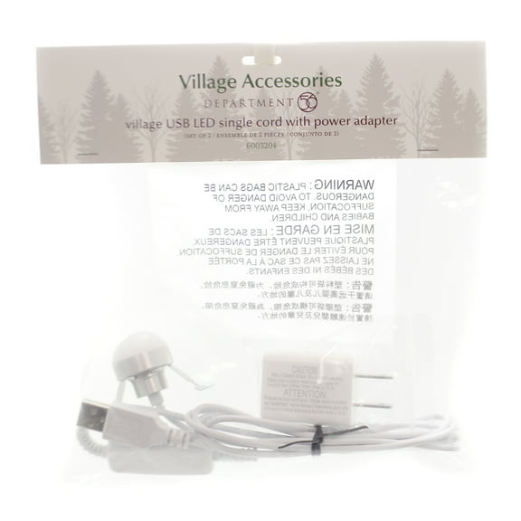 Dept 56 Accessory Usb Led Single Light Cord Warm Glow On/Off Switch 6003204