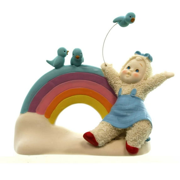 Dept 56 Snowbabies OVER THE RAINBOW Porcelain Red Slippers Blue Birds Oz 4027735