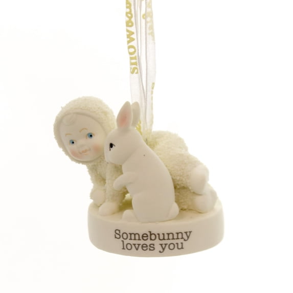 Dept 56 Snowbabies Somebunny Loves You Christmas Rabbit Ornament 4058678