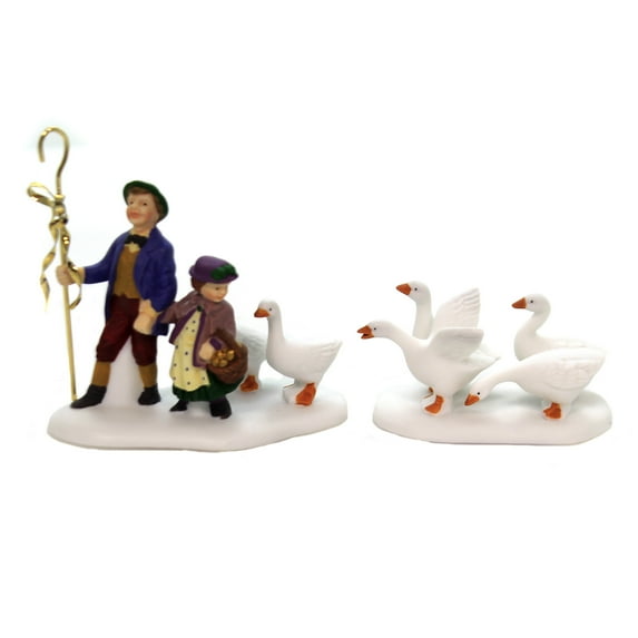 Dept 56 The 12 Days of Dickens Village Series VI Six Geese A-Laying #58386 NEW