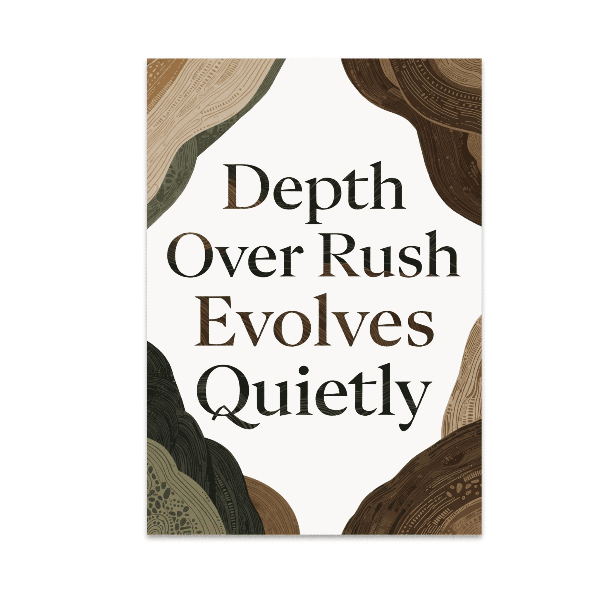 Depth Over Rush Evolves Quietly - Slow Living Enthusiast - 13x19 Poster ...