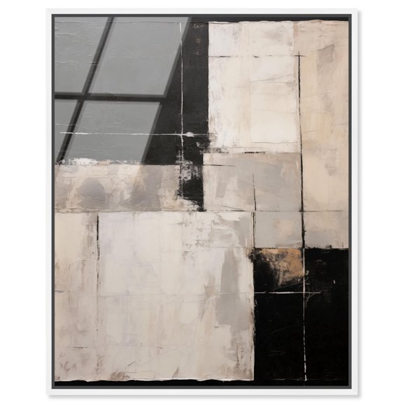 Depths of Silence Framed High-Gloss Acrylic Glass Wall Art Modern Boho by Art Remedy, White Frame, 30 x 36
