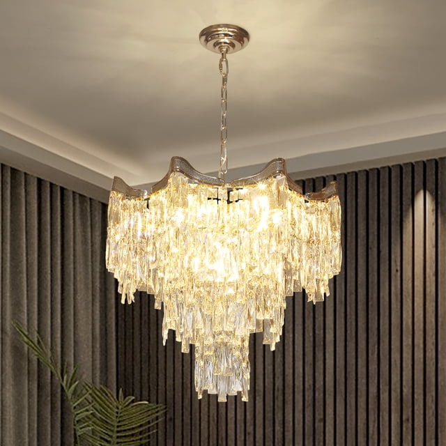 Depuley 12 Light Modern Crystal Chandeliers Ceiling Light Golden Luxury ...