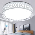 thumbnail image 1 of Depuley 18.5" Modern Ceiling Light with Remote, White Round Flush Mount Ceiling Light Fixture for Living Room Bedroom Dining, 1 of 10