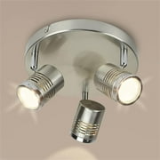 Depuley 3-Light Industrial Track Ceiling Light Directional Ceiling Spotlight Round Ceiling Lighting Fixture t for Kitchen Dining Bedroom, GU10 Bulbs include