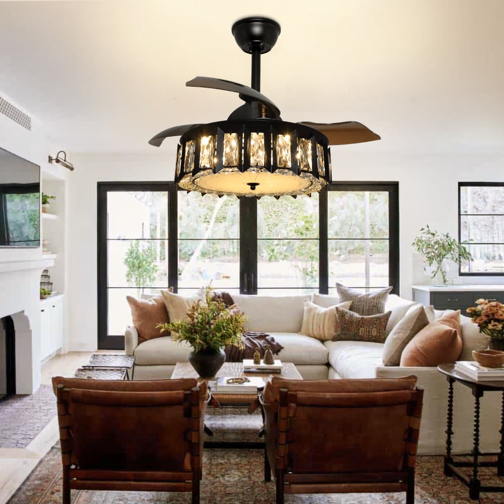 Depuley 39" Ceiling Fan With Lights & Remote – 9 LED Lights, 3 Color Temps, 6 Speeds, Gold