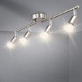 thumbnail image 1 of Depuley 4 Light Modern Track Ceiling Light Kit Ceiling Spotlight Fixtures Wall Flush Mount Light Sliver Adjustable for Living Room Bedroom Kitchen hallway, GU10 Socket (Bulbs Included), 1 of 6