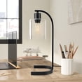 thumbnail image 1 of Depuley Lantern Table Lamp Industrial Metal Desk Lamp with Glass Shade for Bedroom Home Office Living Room(E26 Bulb Included), 1 of 6
