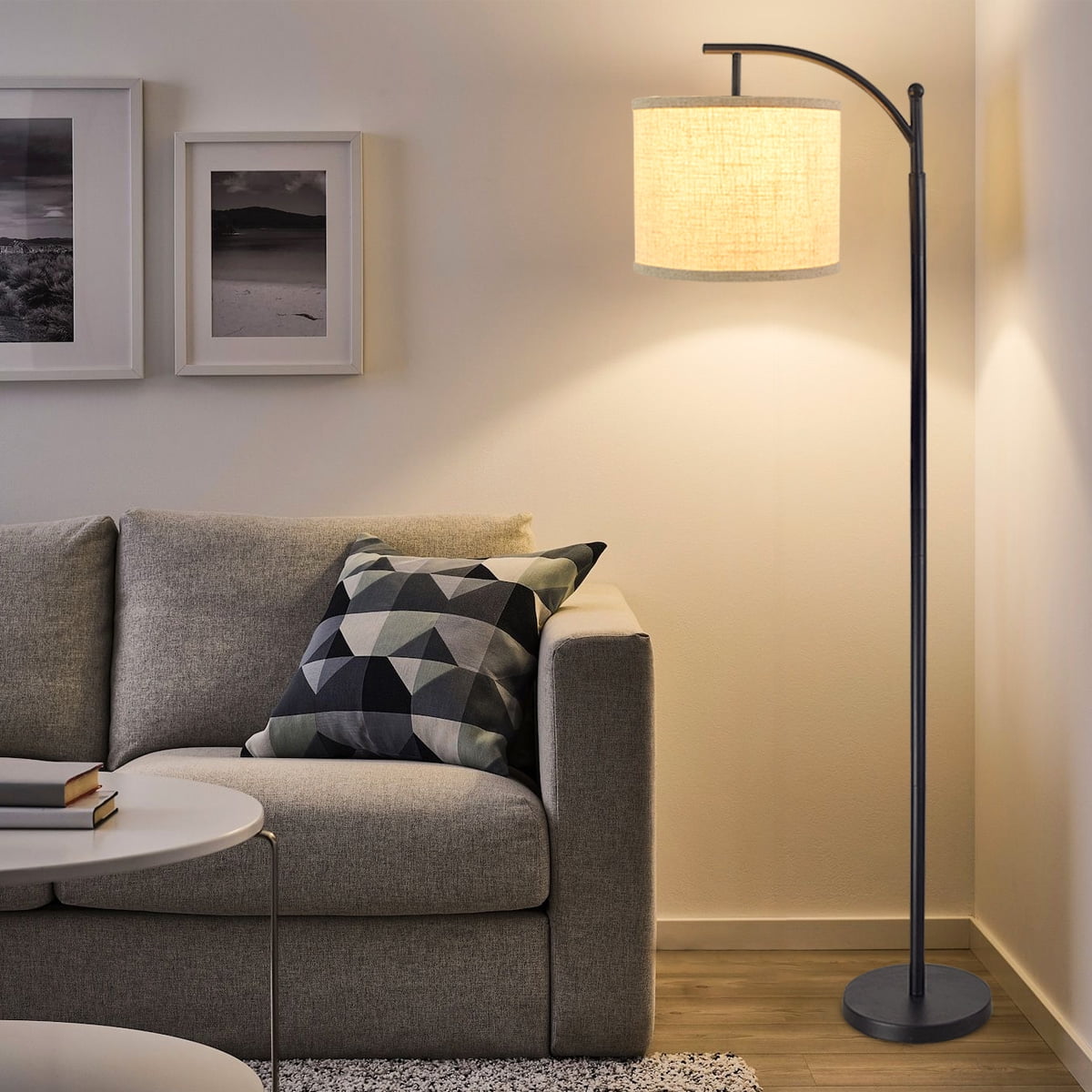 Depuley Modern Arc Standing Floor Light, LED Floor Lamp Tall Pole