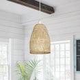 thumbnail image 1 of Depuley Rattan Light Fixture, Hand-Woven Pendant Light, Adjustable Natural Woven Bamboo Chandeliers Light for Kitchen Farmhouse Living Room Dining Room Beige, E26 base, 1 of 8