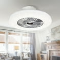 thumbnail image 1 of Depuley Smart Ceiling Fan Bladeless Flush Mount Ceiling Fan with Light Remote Modern Ceiling Fan Low Profile Ceiling Fan Lights for Living Room Bedroom Kitchen, White, 1 of 10