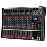 Depusheng DX12 Professional 12 Channel Audio Mixer USB Bluetooth MP3 Computer Input 48V Phantom Power