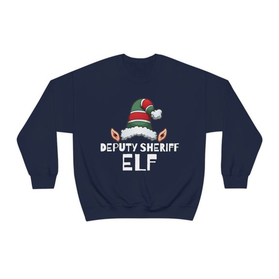 Deputy Sheriff Elf Unisex Sweatshirt, S-2XL Christmas Holidays Xmas Elves