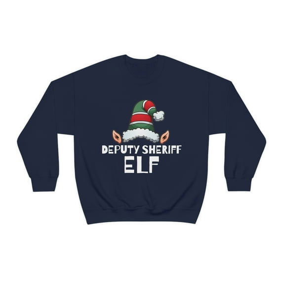 Deputy Sheriff Elf Unisex Sweatshirt, S-2XL Christmas Holidays Xmas Elves