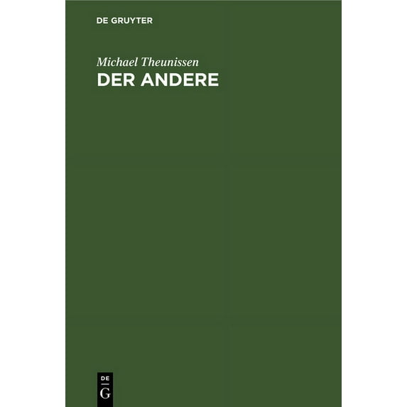 Der Andere: Studien Zur Sozialontologie Der Gegenwart, (Hardcover)