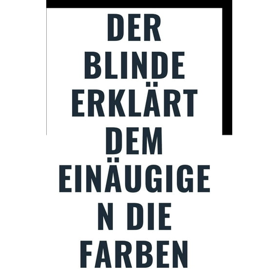 Der Blinde erklärt: Der Blinde erklärt dem Einäugigen die Farben (Paperback)