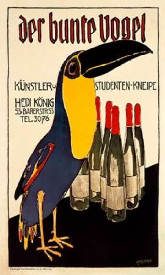 Der Bunte Vogel Canvas Art - Albert Weisgerber (24 x 36)