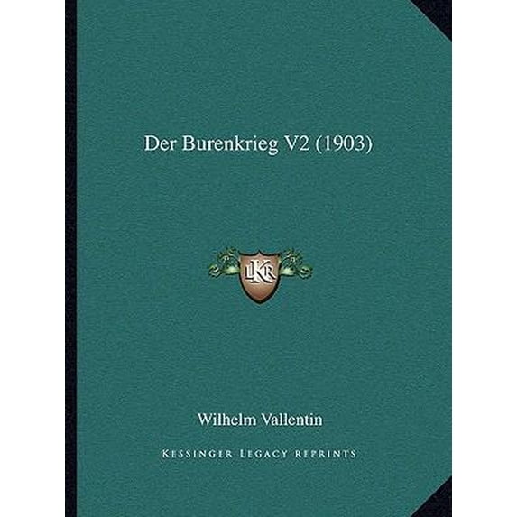 Der Burenkrieg V2 (1903) Paperback