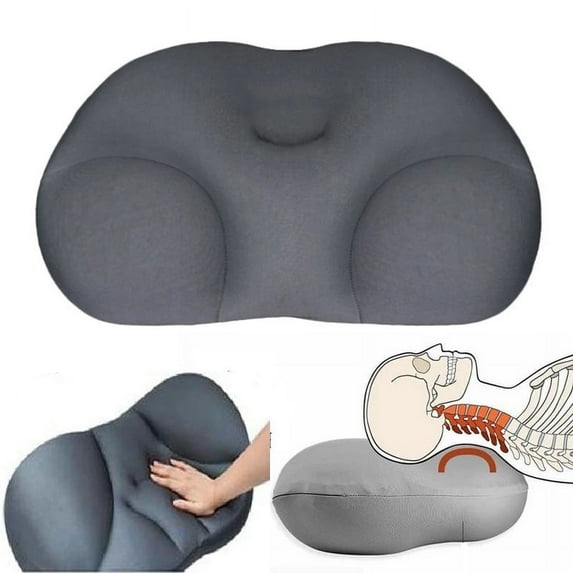 3D Ergonomic Pillow, All Round Deep Sleep Addiction Foam Particles Pillow, Ergonomic Headrest Pillow with Micro Airballs Filling Pillows,Washable Bedding Protector