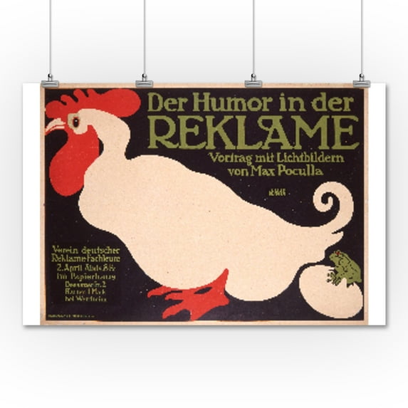 Der Humor in der Reklame Vintage Poster (artist: Klinger) Germany c. 1909 (36x54 Giclee Gallery Print, Wall Decor Travel Poster)