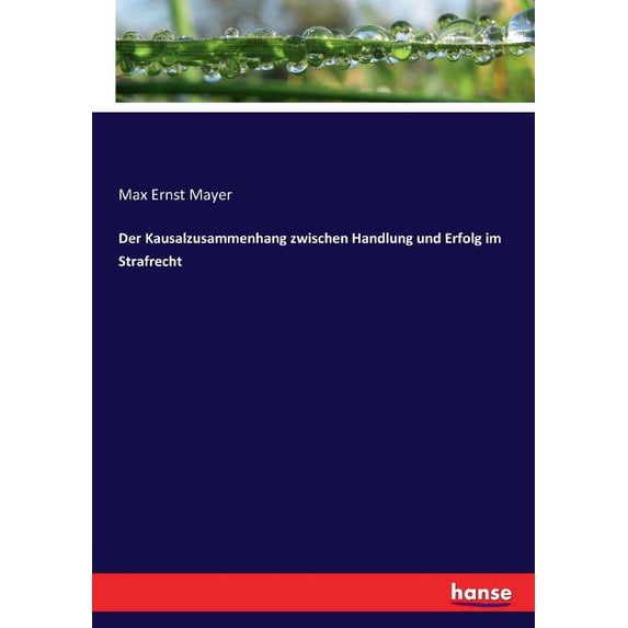 Der Kausalzusammenhang zwischen Handlung und Erfolg im Strafrecht, (Paperback)