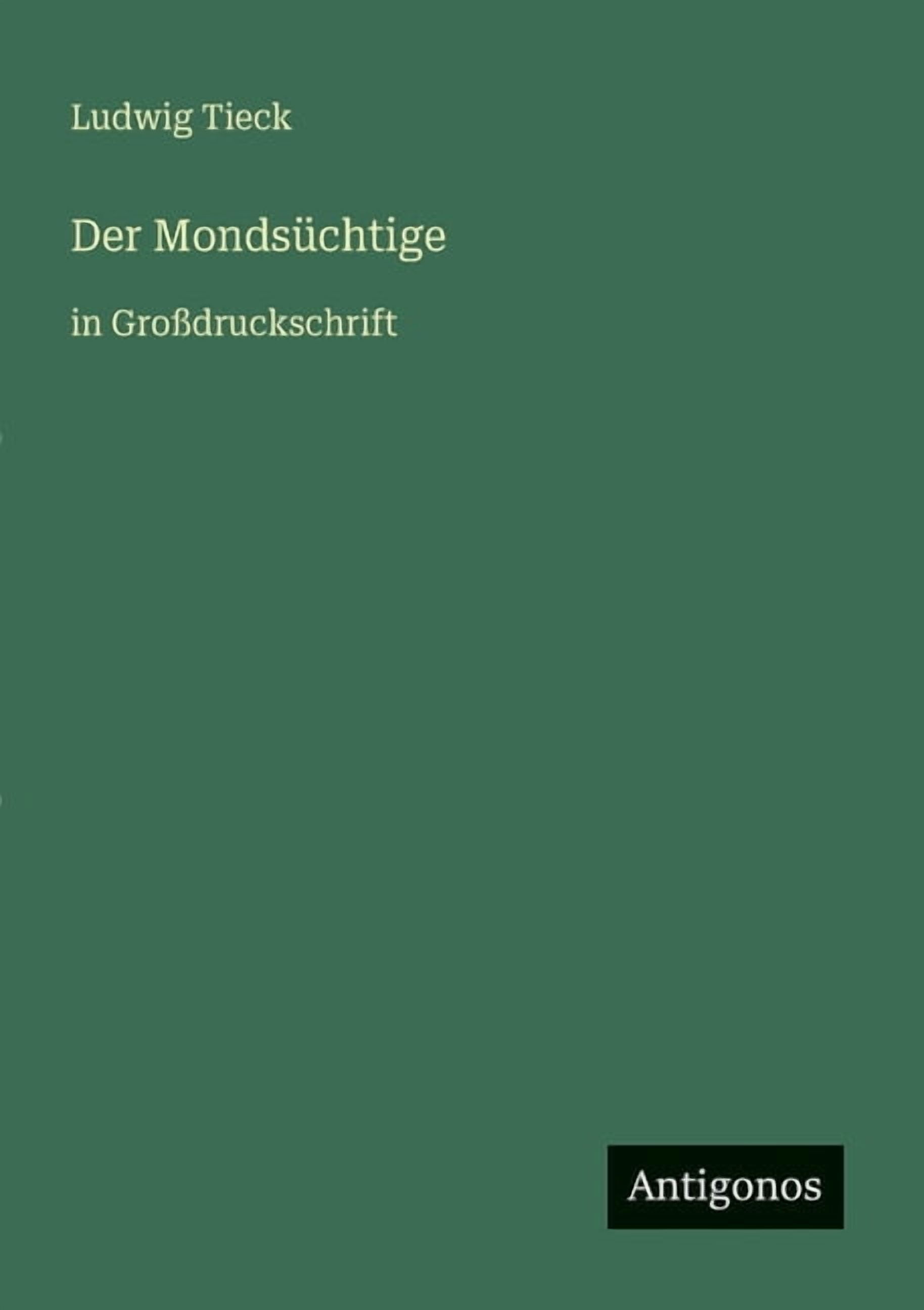 Der MondsÃ¼chtige: in GroÃdruckschrift, (Paperback)