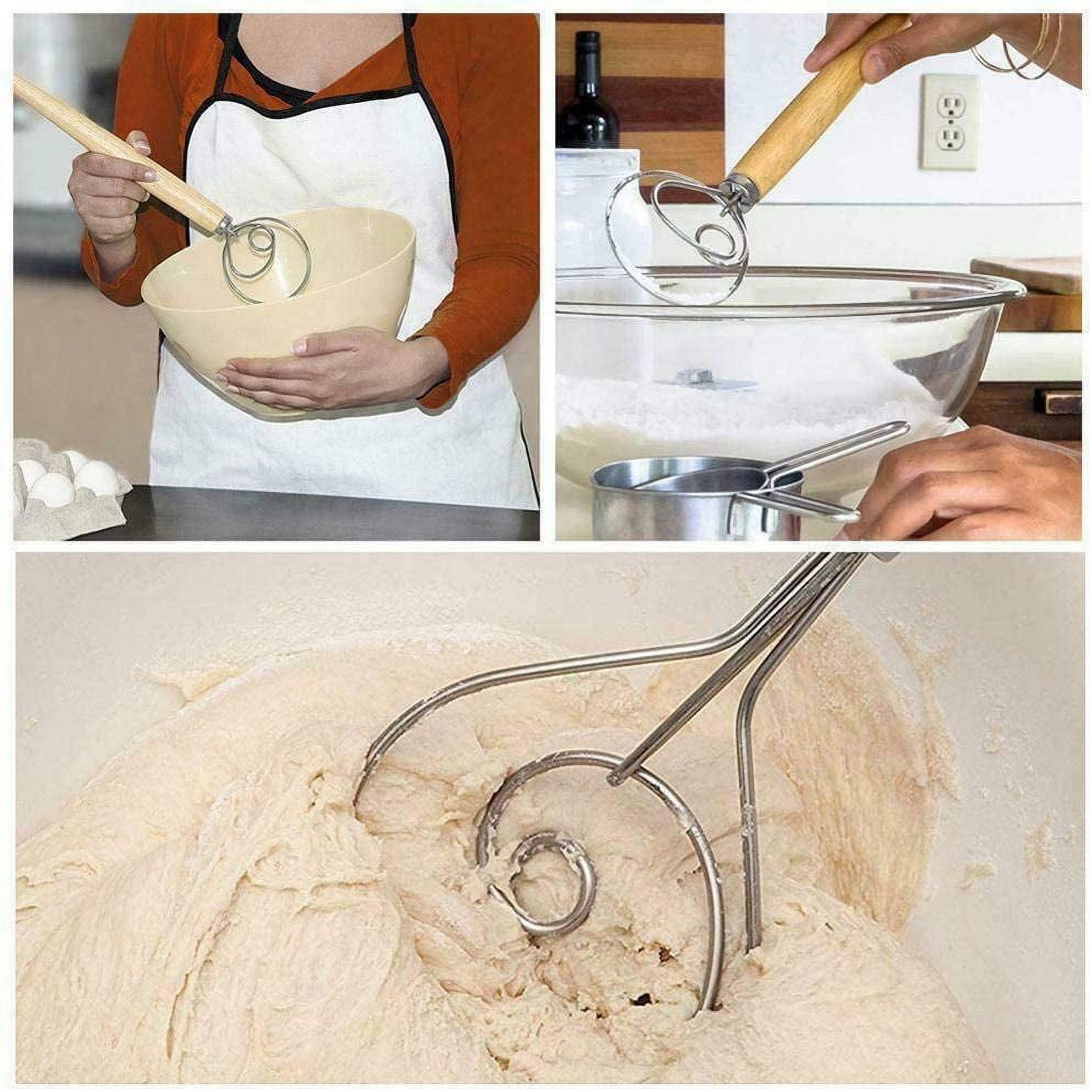 Dänischer Teigbesen Aus Holz – 2er Set Mit 13 Zoll Länge Für Sauerteig, Pizza & Brotteig Dänischer Teigbesen Aus Holz – 2er Set Mit 13 Zoll Länge Für Sauerteig, Pizza & Brotteig