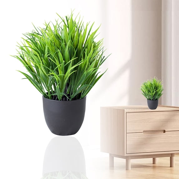 Der Rose Fake Plants, Artificial Potted Greenery for Home Decor, Small Tabletop Plant for Living Room, Office & Shelf