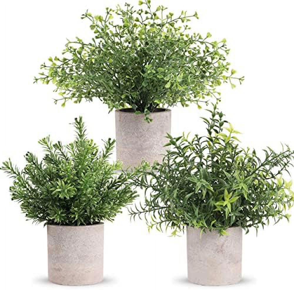 Der Rose Mini Potted Fake Plants Artificial Small Eucalyptus Plants for