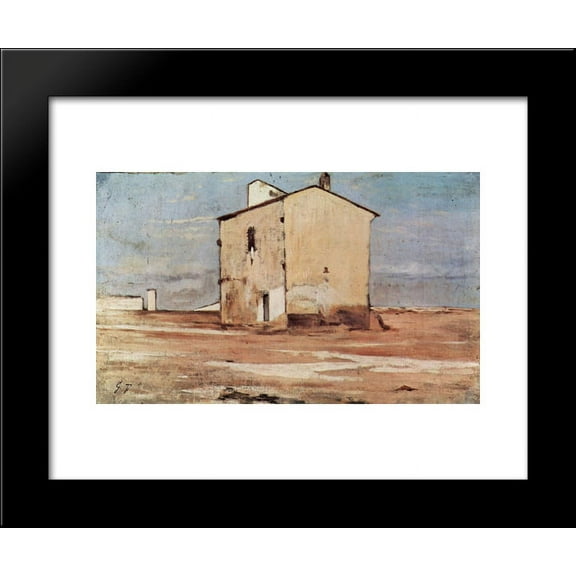 Der Schindanger in Livorno 20x24 Framed Art Print by Giovanni Fattori
