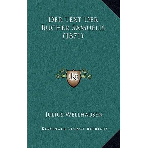 Der Text Der Bucher Samuelis (1871) Paperback