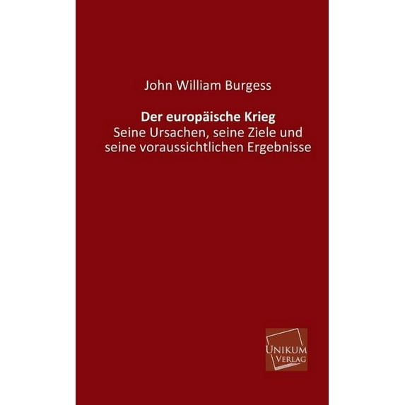Der Europaische Krieg (Paperback)