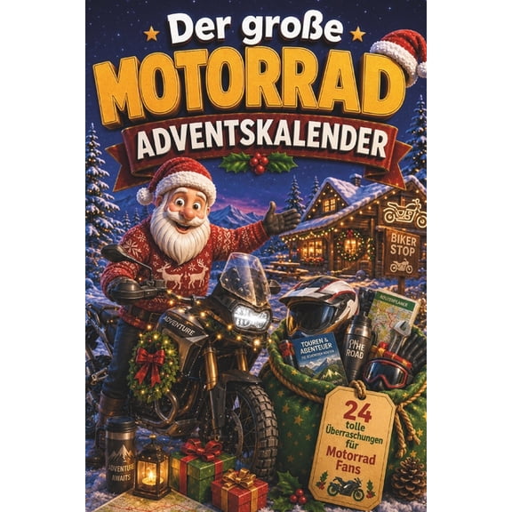Der groe Motorrad Adventskalender: 24 Tage voller Rtsel, Fakten, Quiz & Mitmachseiten, (Paperback)